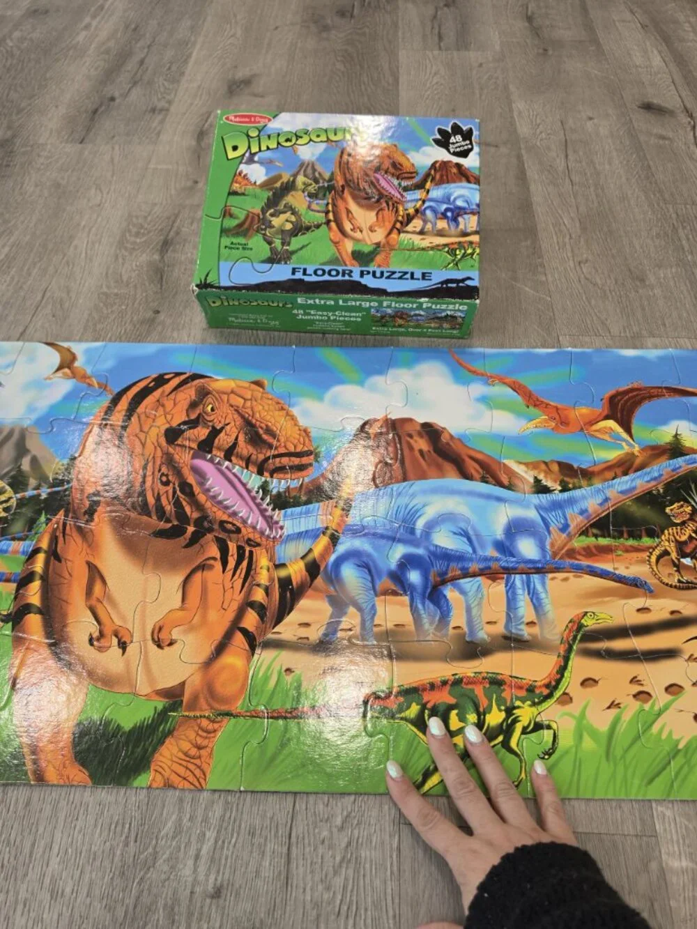 Melissa & Doug Dinosaurs Floor Puzzle 48 Jumbo Pieces Extra Large Bright Colors